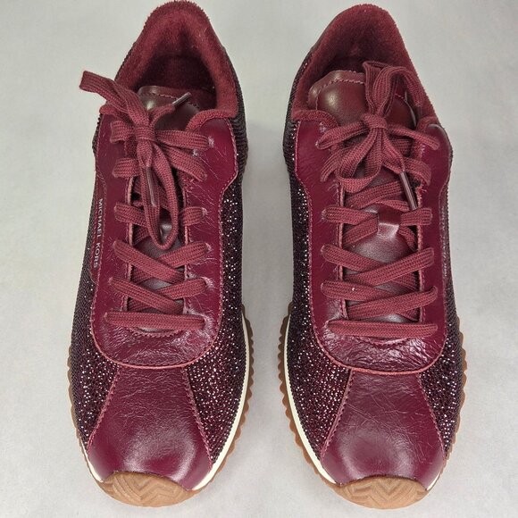 NWOT Michael Kors Women's Rhodes Trainer, Oxblood, 10 - Picture 3 of 7
